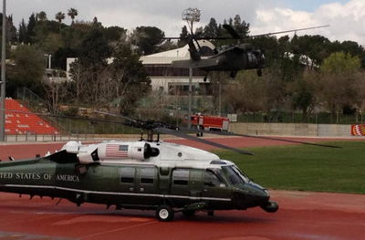צפו בוידאו: המסוק של אובמה נערך לקראת הביקור