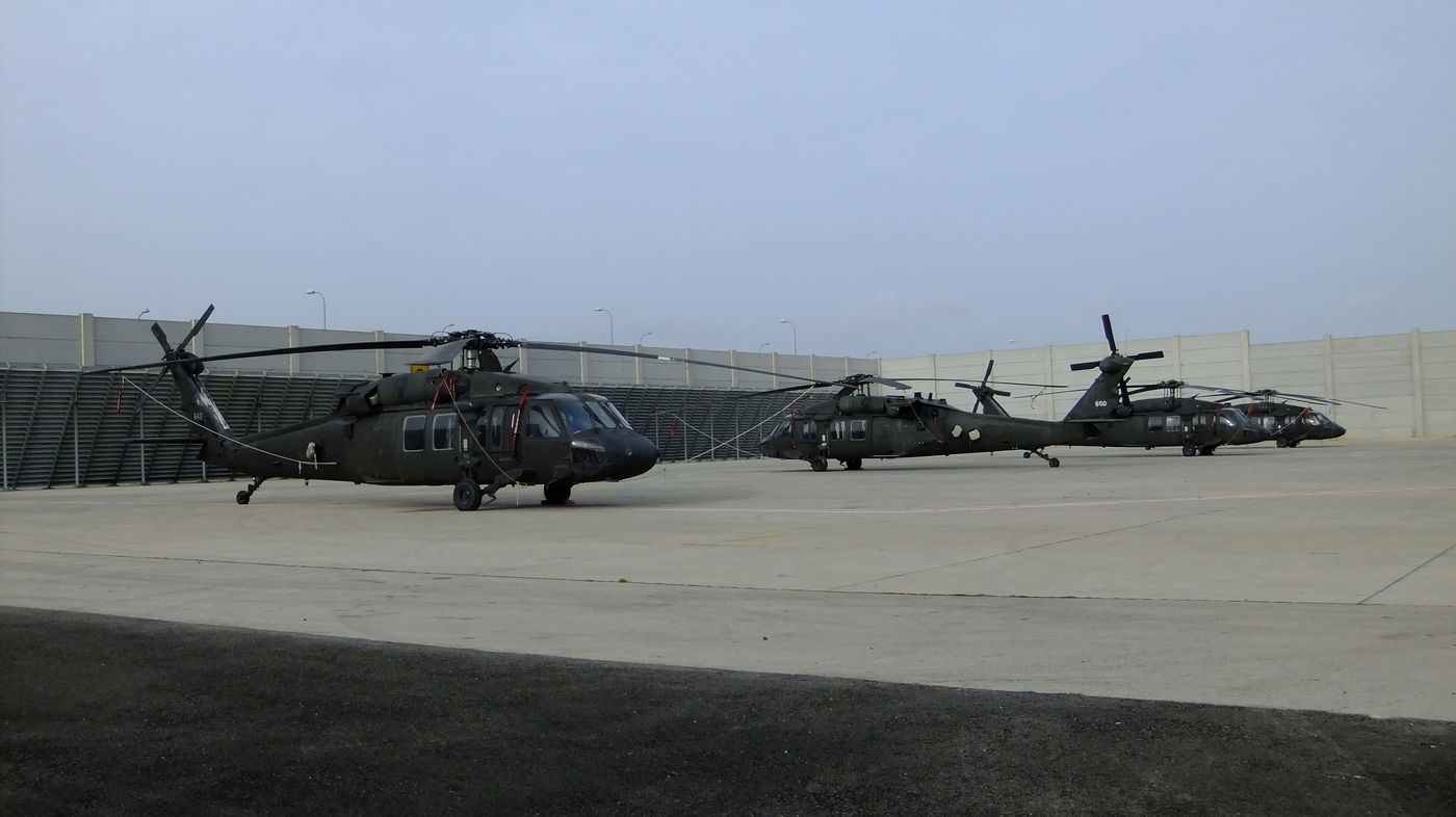 המסוקים שיאבטחו את השיירה