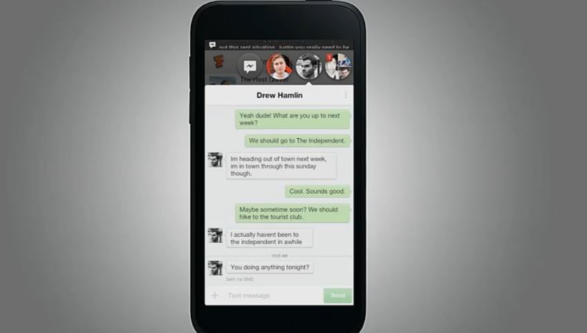 לעבור מהודעה להודעה בקלות, ה-Chat Head