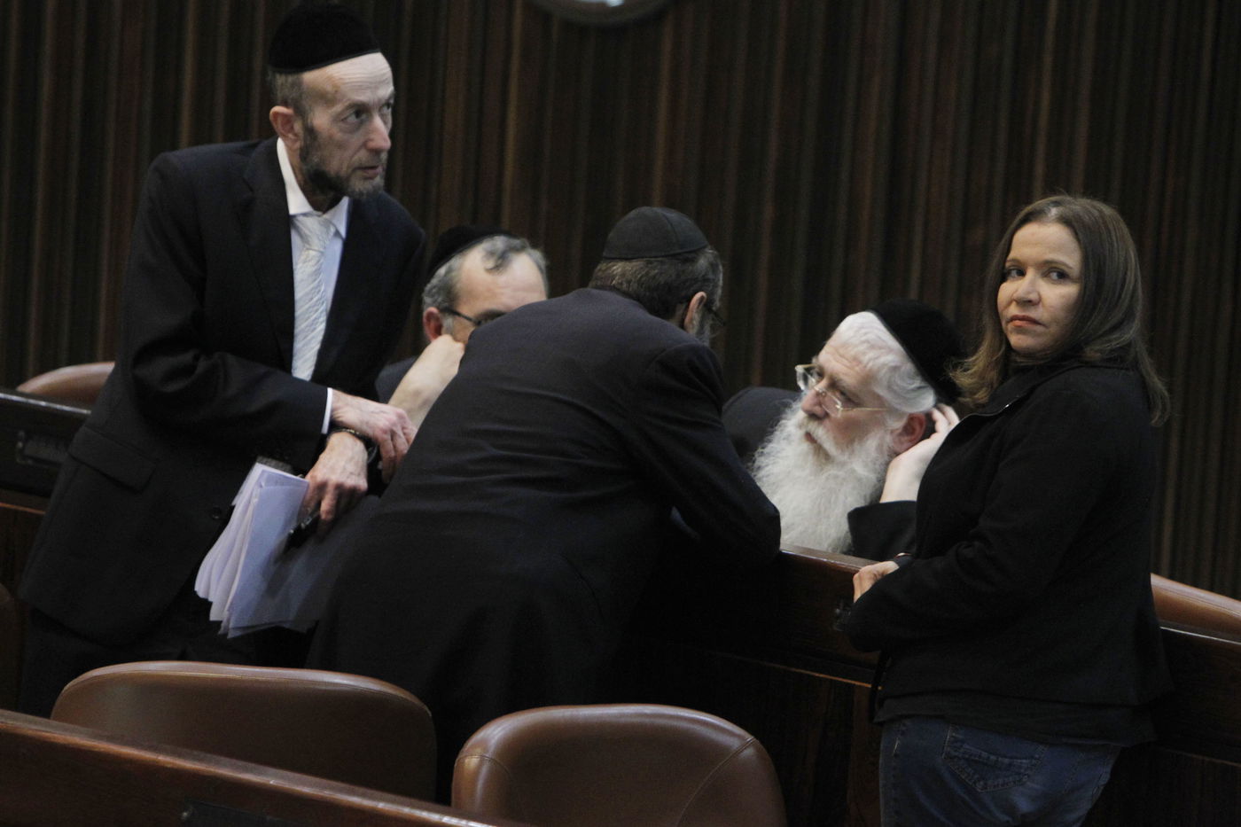 גלריה: מליאת הכנסת בעת השתלחות לפיד בחרדים