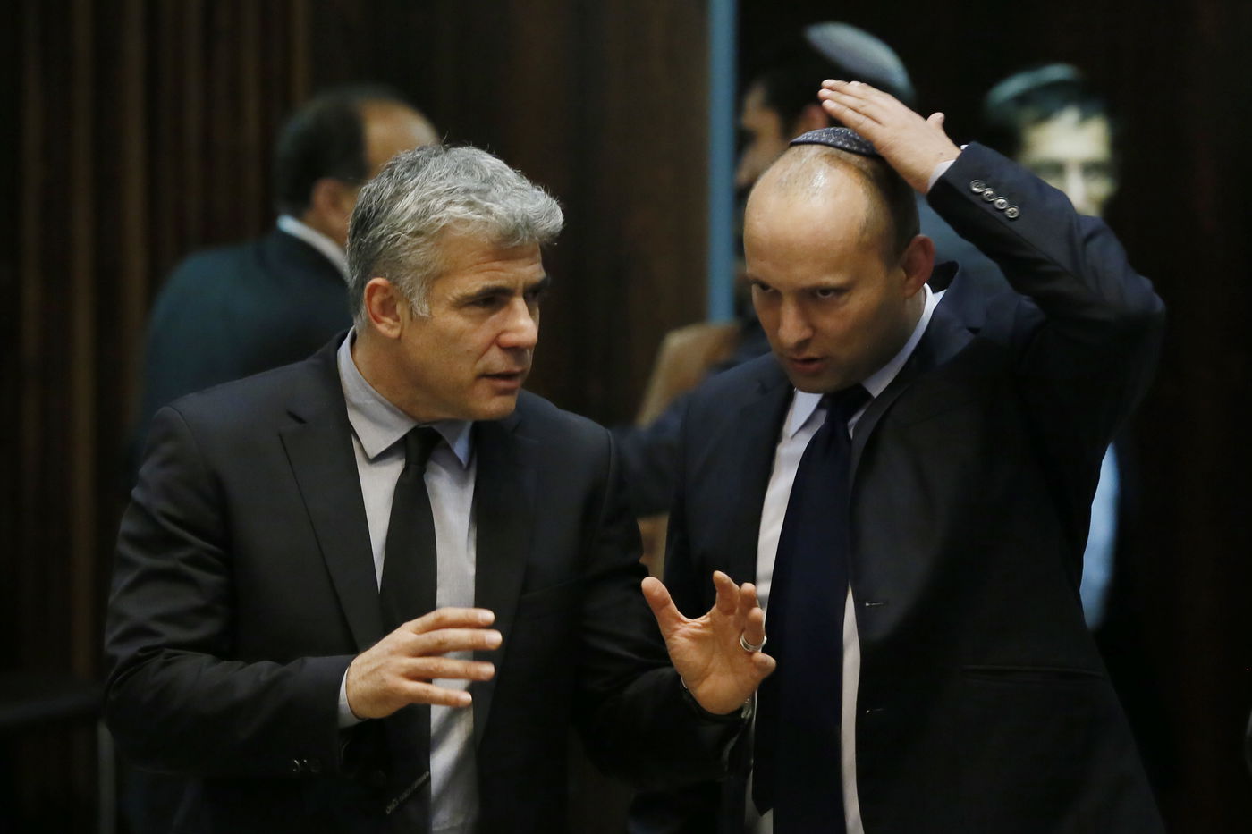 גלריה: מליאת הכנסת בעת השתלחות לפיד בחרדים