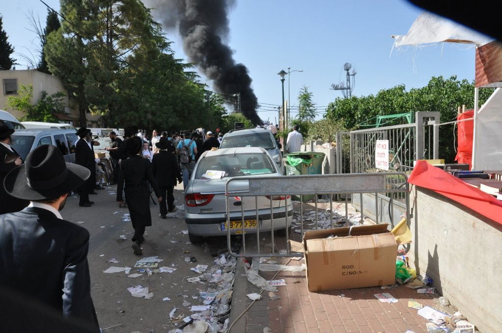 באמצע ההילולה: שריפת ענק במירון