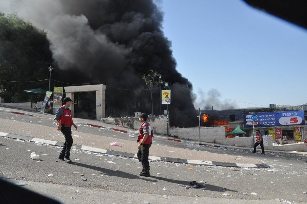 באמצע ההילולה: שריפת ענק במירון