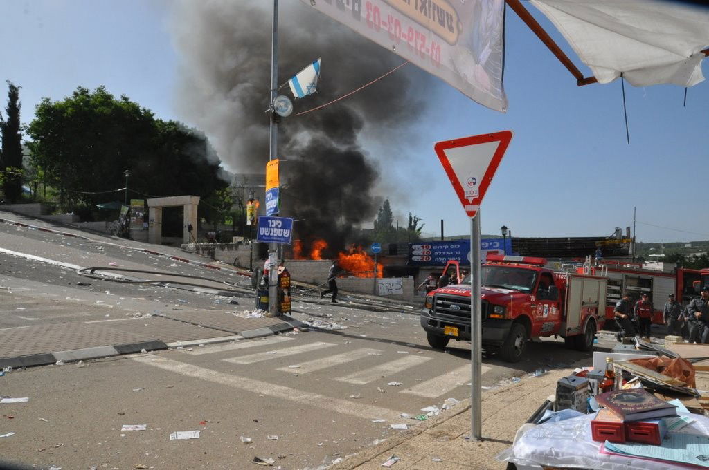 באמצע ההילולה: שריפת ענק במירון