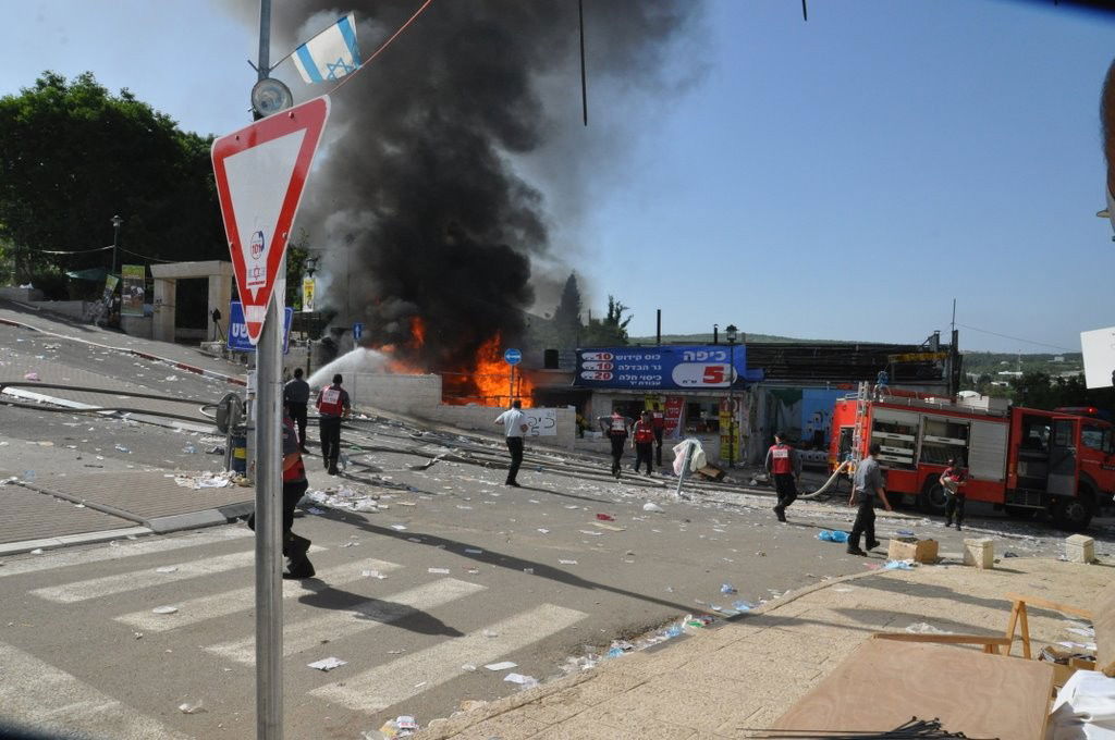 באמצע ההילולה: שריפת ענק במירון