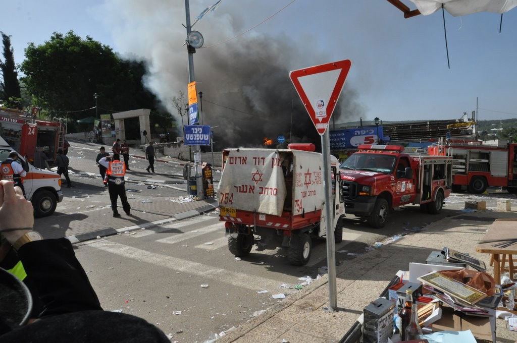 באמצע ההילולה: שריפת ענק במירון