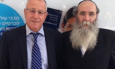 מנכ"ל מכבי, רן סער עם הרב שמחה שטיצר