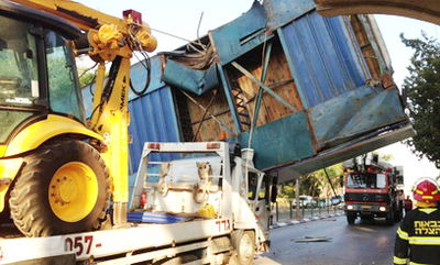 זירת האסון בכפר סבא