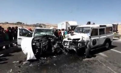 רכב ביטחון פלסטיני פגע בישראלים