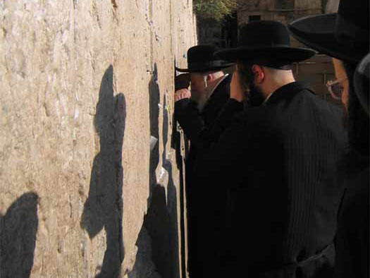 צפו בתמונות: האדמו"ר מגור בתפילה בכותל