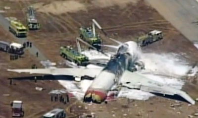 המטוס לאחר ההתרסקות