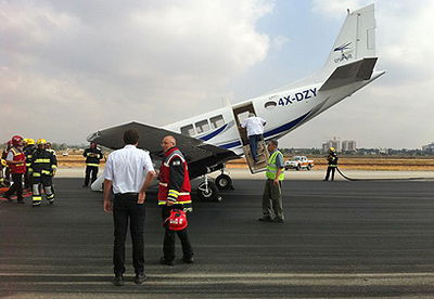 נחיתת חירום בנתב"ג, איש לא נפגע • צפו בוידאו