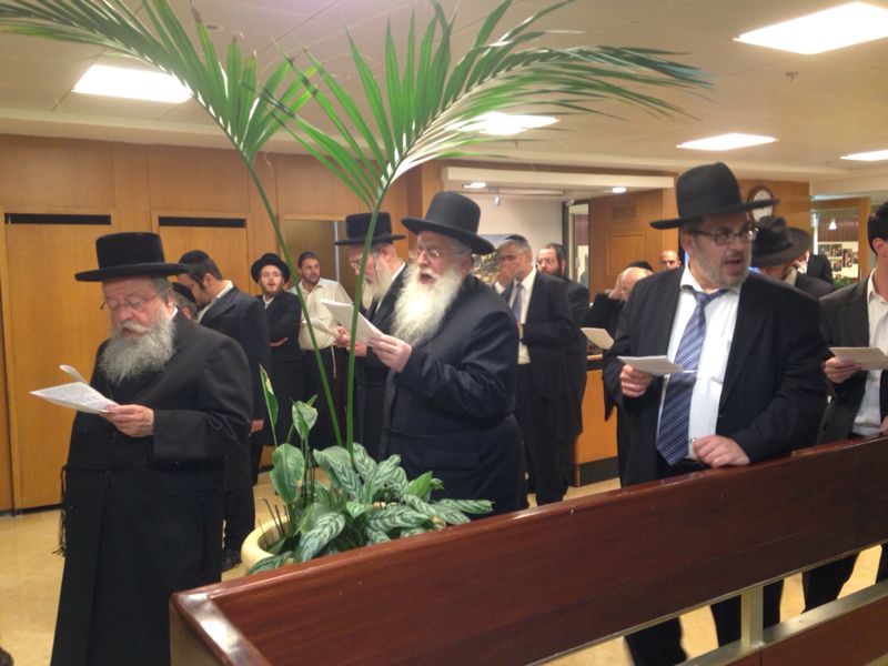 הח"כים החרדיים מתפללים מחוץ למליאה