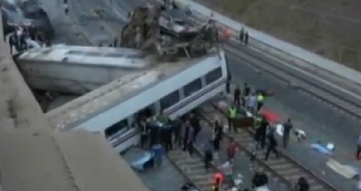 זירת התאונה במדריד