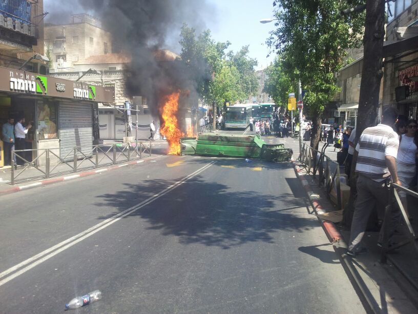 בעקבות העבודות בבית שמש: שריפת פחים בירושלים