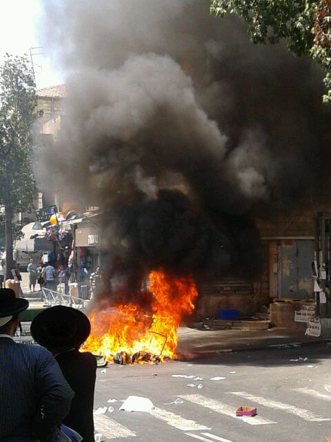 בעקבות העבודות בבית שמש: שריפת פחים בירושלים