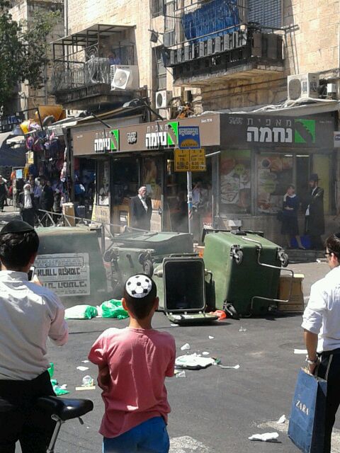 בעקבות העבודות בבית שמש: שריפת פחים בירושלים