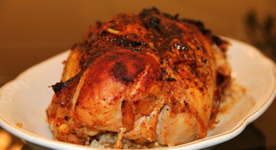 מתכון לעוף ממולא באורז ותמרים