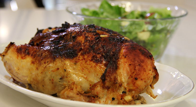 עוף ממולא באורז ותמרים