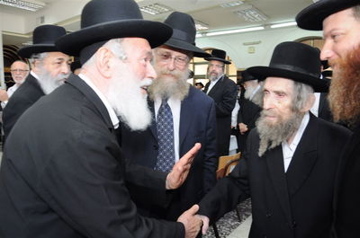 הגאון רבי יצחק זילברשטיין עם מרן הגראי"ל שטיינמן