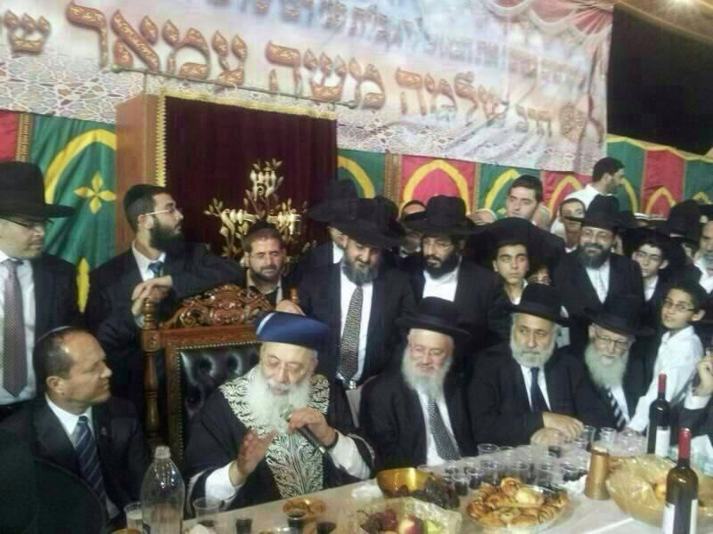 תפילות לרפואת הגר"ע יוסף, במעמד הקבלת פני רבו בסוכת הגר"ש עמאר