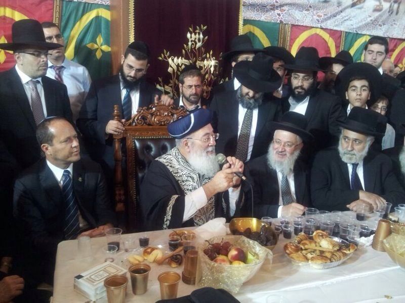 תפילות לרפואת הגר"ע יוסף, במעמד הקבלת פני רבו בסוכת הגר"ש עמאר