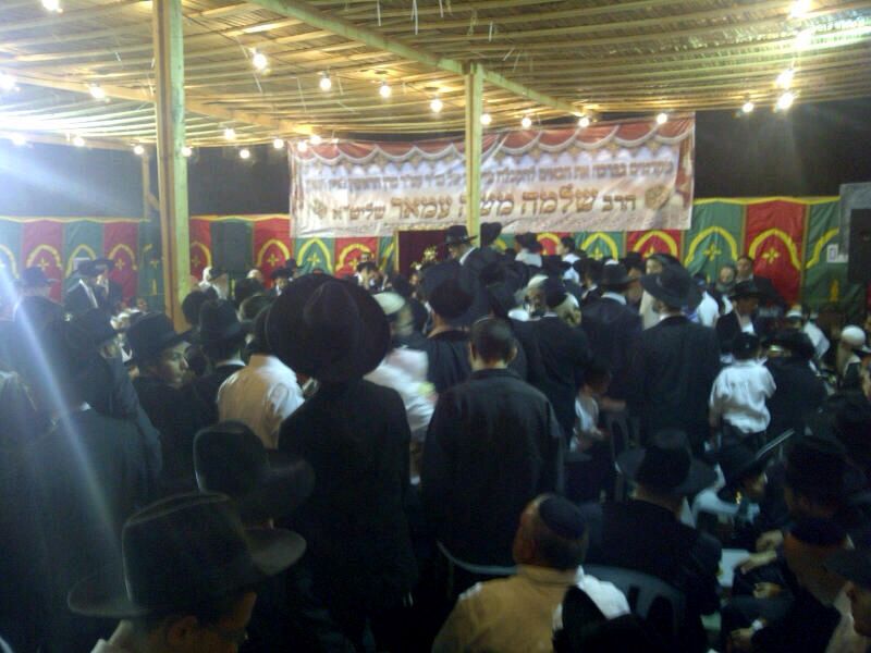 תפילות לרפואת הגר"ע יוסף, במעמד הקבלת פני רבו בסוכת הגר"ש עמאר