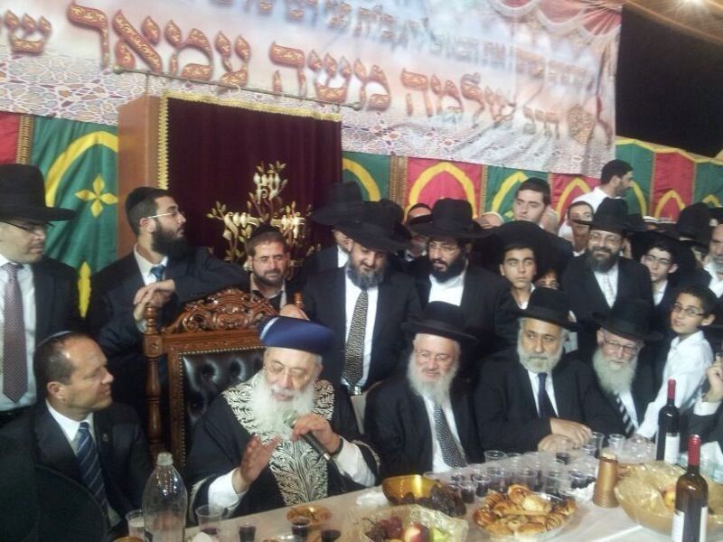 תפילות לרפואת הגר"ע יוסף, במעמד הקבלת פני רבו בסוכת הגר"ש עמאר