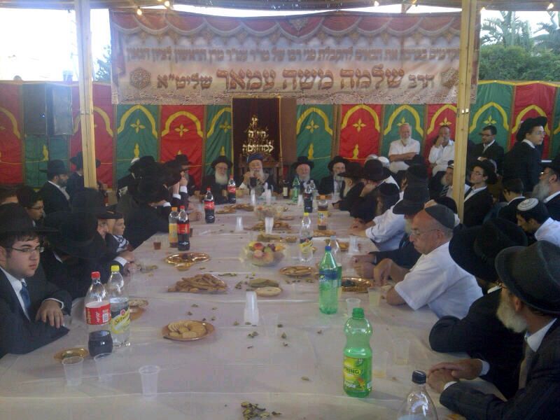 תפילות לרפואת הגר"ע יוסף, במעמד הקבלת פני רבו בסוכת הגר"ש עמאר