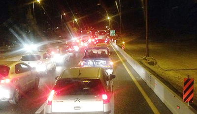 הפקק בכביש ירושלים תל אביב