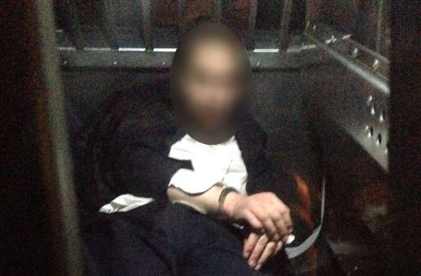 החשוד בתקיפה כפי שתועד הלילה