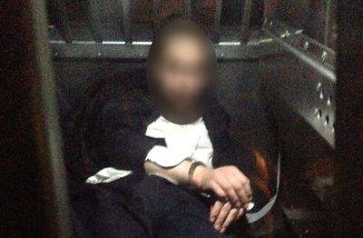 החשוד בתקיפה כפי שתועד הלילה