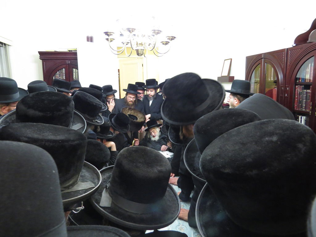 האדמו"ר מויז'ניץ ביקר אצל האדמו"ר מסקולען • גלריה