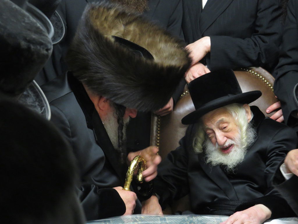 האדמו"ר מויז'ניץ ביקר אצל האדמו"ר מסקולען • גלריה