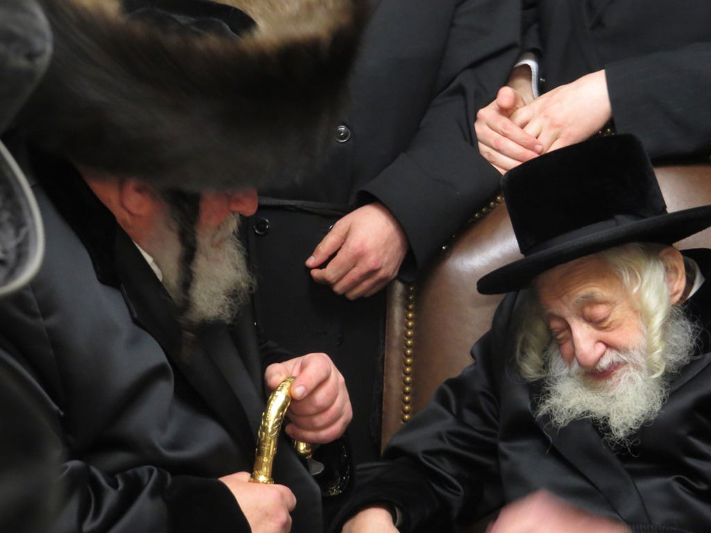 האדמו"ר מויז'ניץ ביקר אצל האדמו"ר מסקולען • גלריה