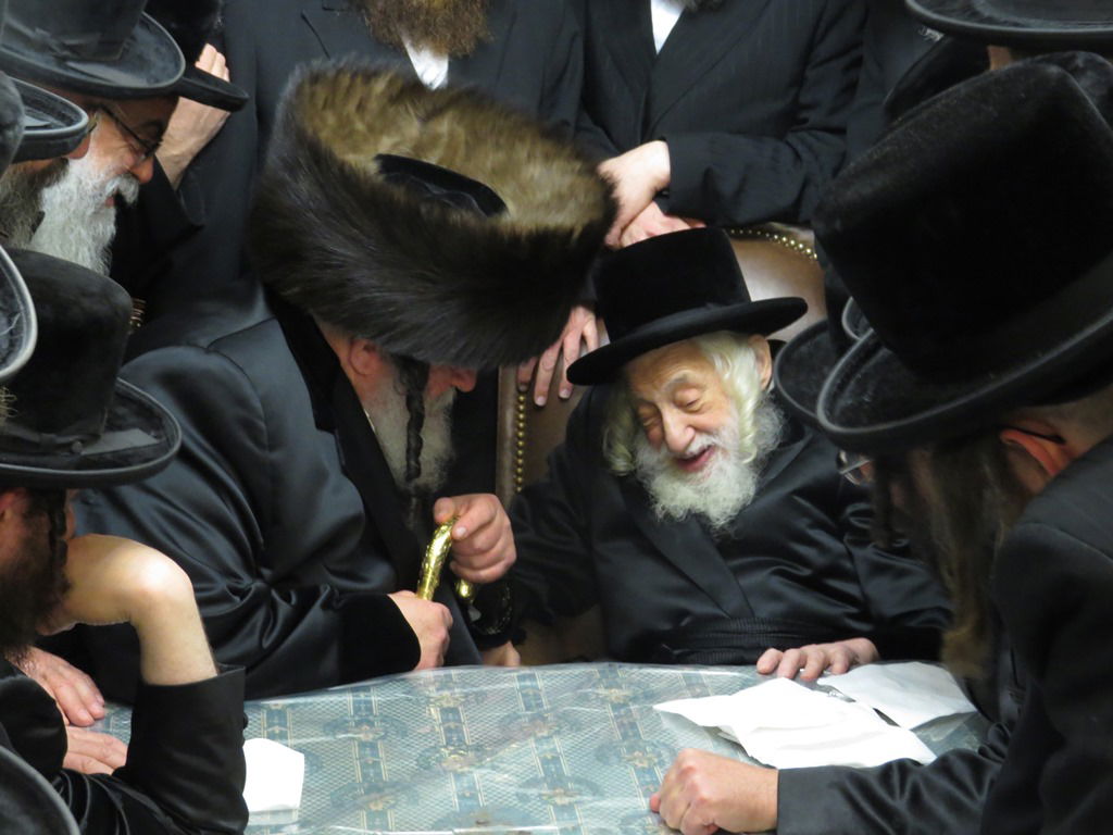 האדמו"ר מויז'ניץ ביקר אצל האדמו"ר מסקולען • גלריה