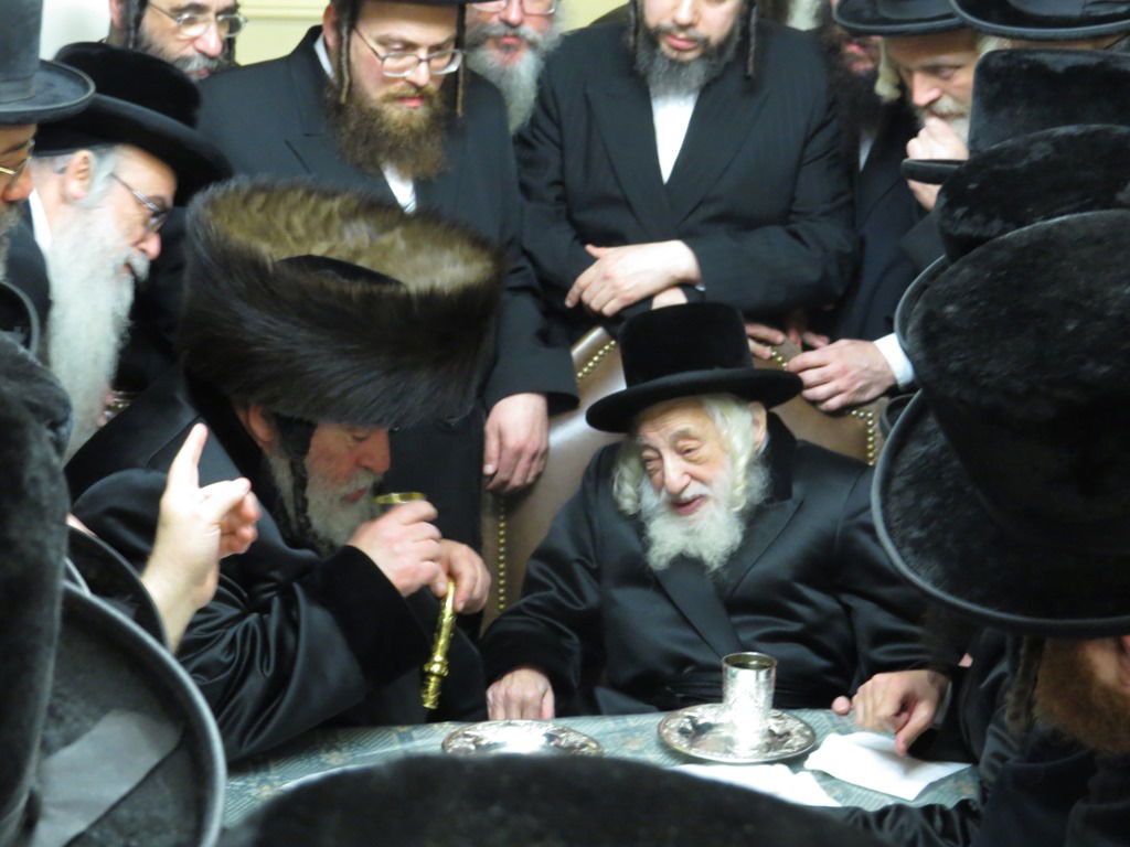 האדמו"ר מויז'ניץ ביקר אצל האדמו"ר מסקולען • גלריה