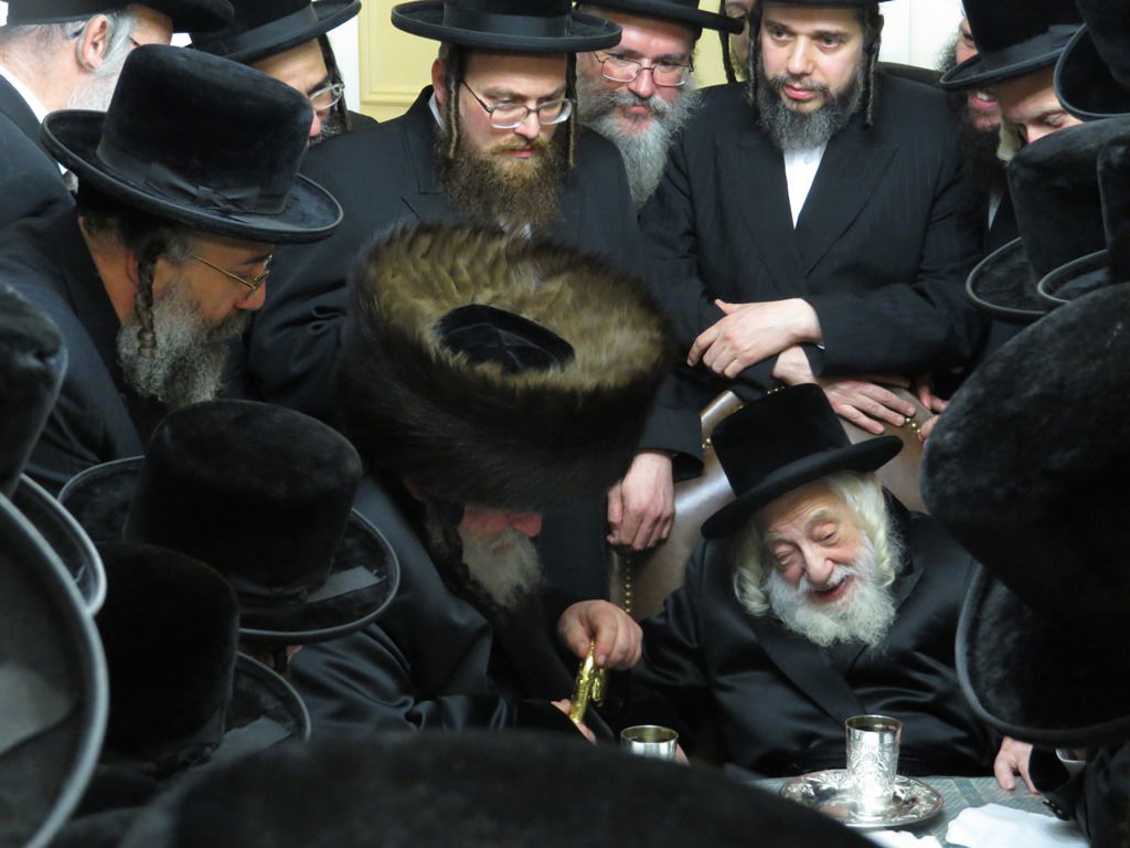 האדמו"ר מויז'ניץ ביקר אצל האדמו"ר מסקולען • גלריה