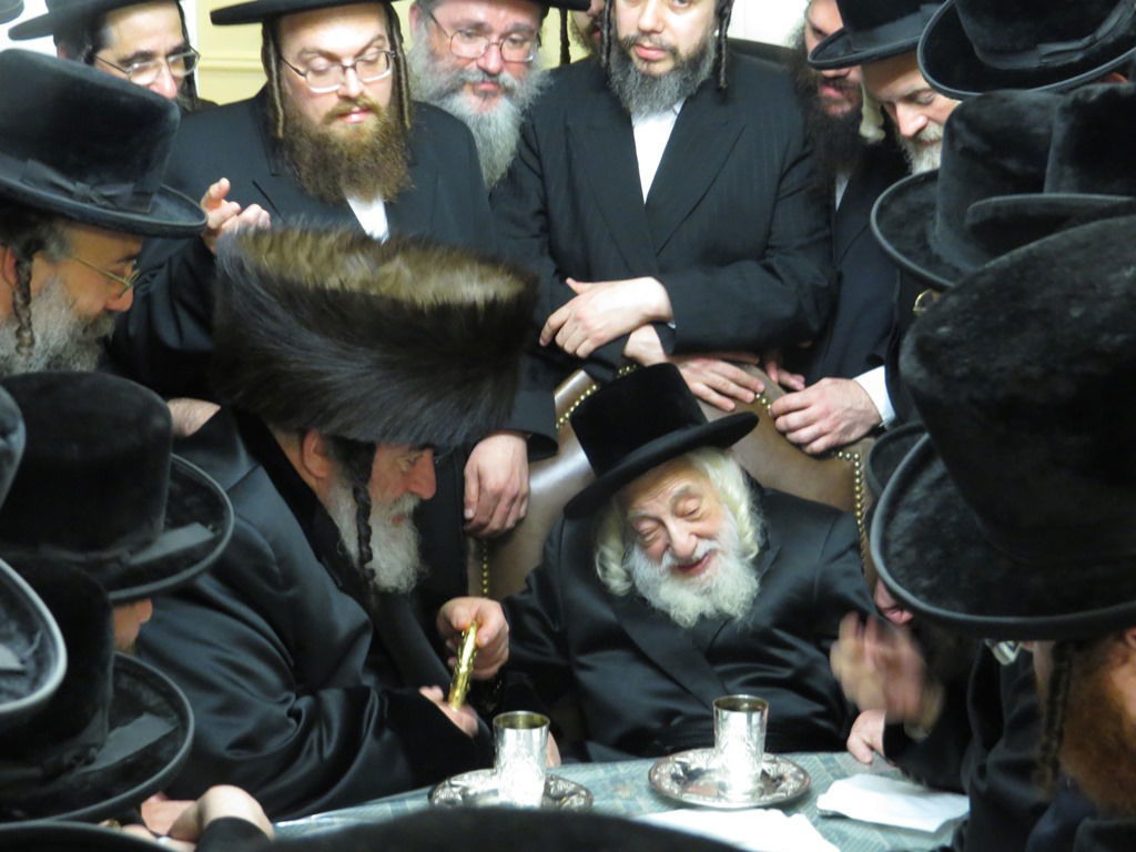 האדמו"ר מויז'ניץ ביקר אצל האדמו"ר מסקולען • גלריה