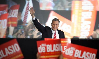מהפך בניו יורק בתמיכת החרדים: ביל דה בלאזיו ניצח