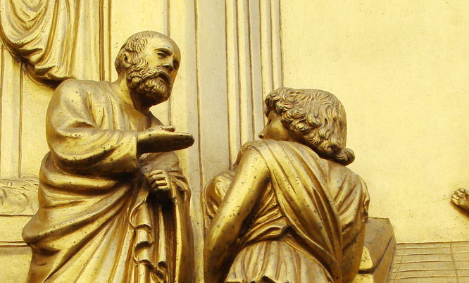 פגישת יעקב ועשיו. תחריט מפירנצה איטליה