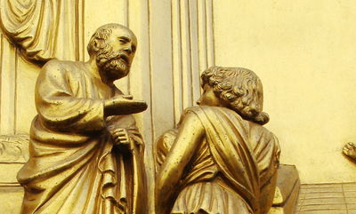 פגישת יעקב ועשיו. תחריט מפירנצה איטליה