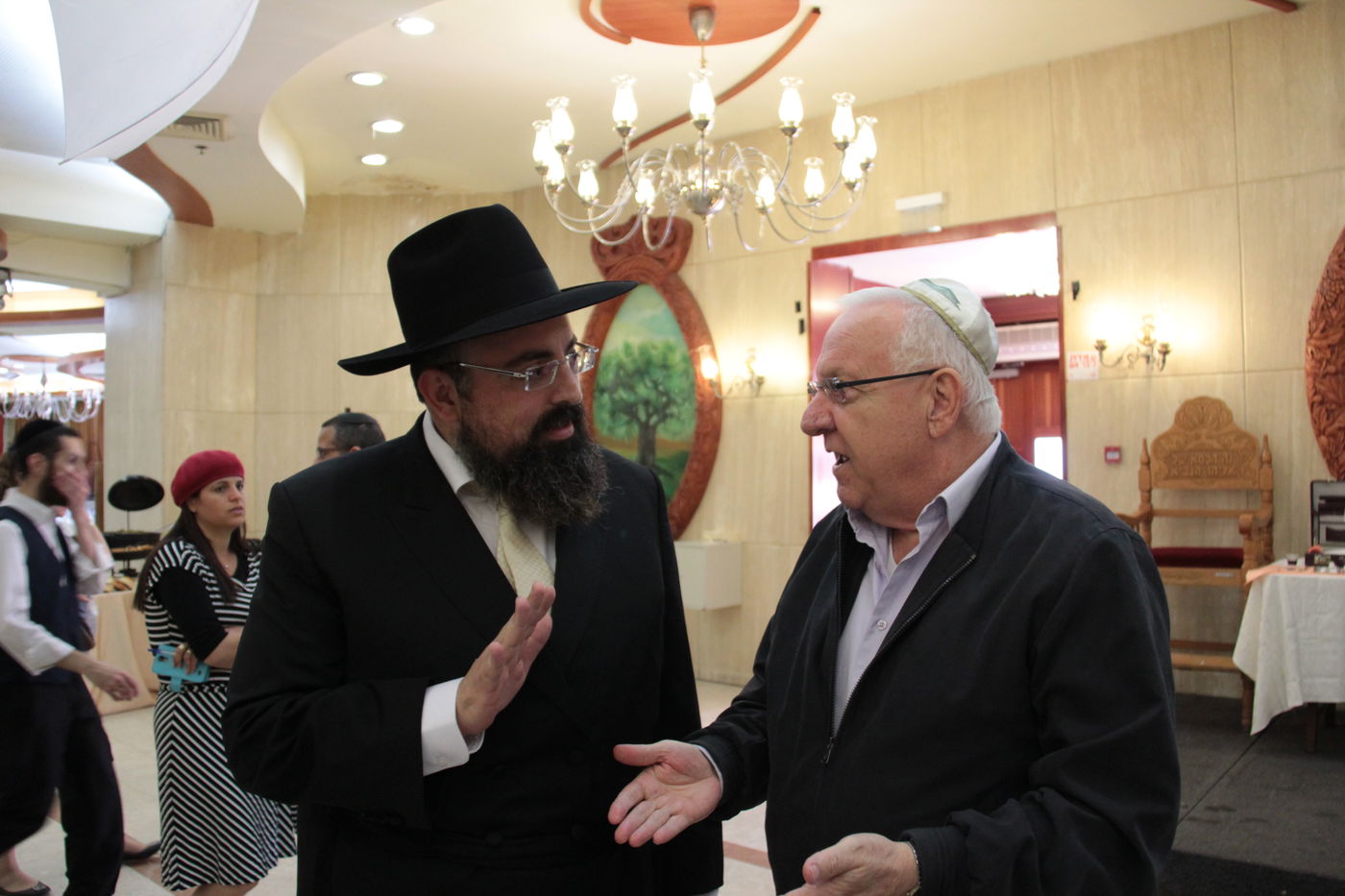 ח"כ רובי רבלין ואבי הבן