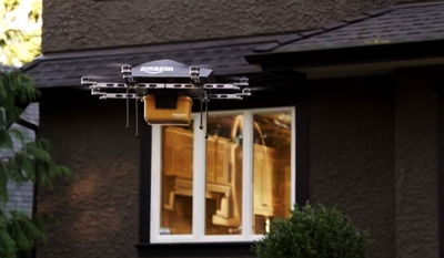 אמזון מפתיעה: משלוח מהאינטרנט תוך חצי שעה