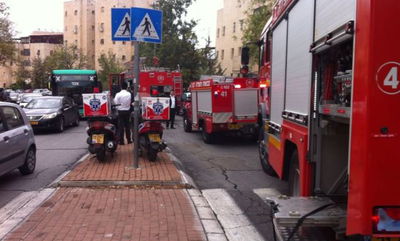 זירת השריפה בשכונת הר נוף