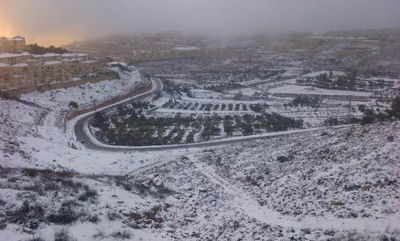 העיר ביתר עילית מושלגת, בשנה שעברה