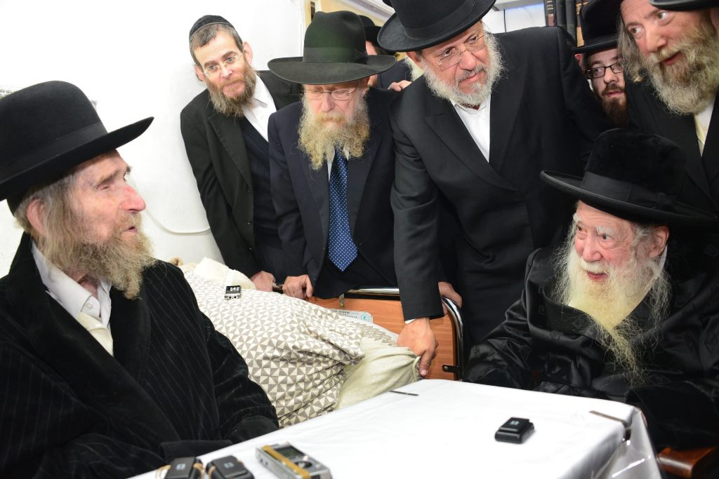 תיעוד: האדמו"ר מערלוי בביקור אצל הגראי"ל שטיינמן