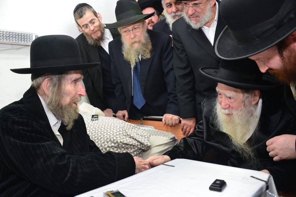 תיעוד: האדמו"ר מערלוי בביקור אצל הגראי"ל שטיינמן