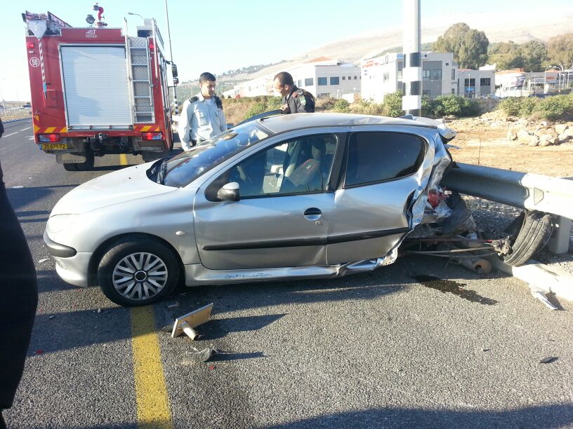 כביש 90: אמבולנס פרטי התהפך