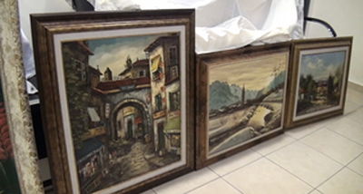 חלק מיצירות האומנות שנתפסו